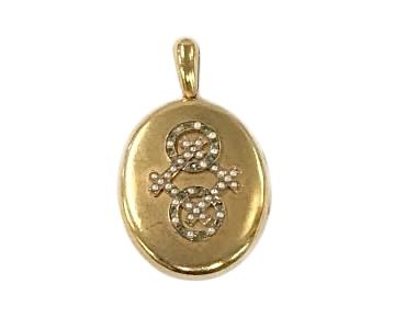 Victorian Emerald and Pearl 14kt Locket