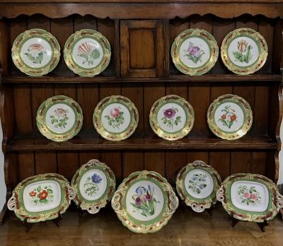 Victorian Hand Painted English Dessert Service