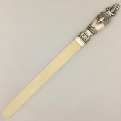 Victorian Sterling Silver and Ivory Paginator