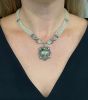 Victorian Style Prasiolite Diamond Pearl Necklace
