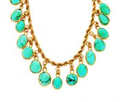 Victorian 21.49ct Turquoise 18kt Bracelet