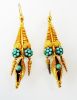 Victorian Turquoise Brooch Earrings Set