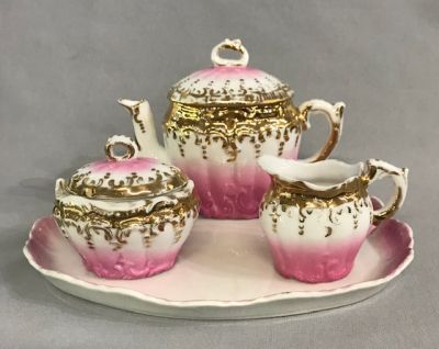 Victorian 4 Piece Porcelain Child’s Tea Set