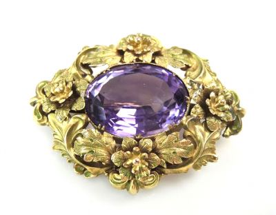 Victorian Amethyst Brooch