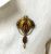 Victorian Amethyst Cannetille Leaf Motif Pendant Brooch