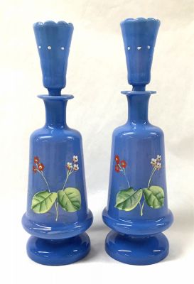 Victorian Bristol Glass Scent Bottles, English, circa 1860-80