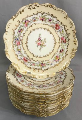 Victorian Coalport Dessert Plates, circa 1895