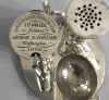 Victorian English Riding Motif Condiment Set, Dated 1869