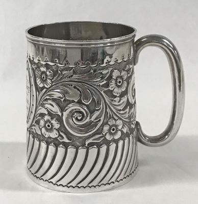 Victorian English Sterling Silver Christening Cup 