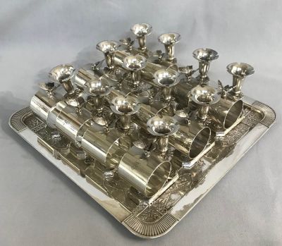 Victorian Figural Silver Plate Napkin Ring/Bud Vase