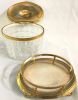 Victorian Gilt Metal & Crystal Biscuit Barrel