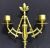 Victorian Gothic Brass Candelabra