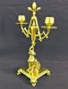 Victorian Gothic Brass Candelabra