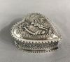 Victorian Heart Shape Sterling Silver Dresser Box