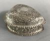 Victorian Heart Shape Sterling Silver Dresser Box