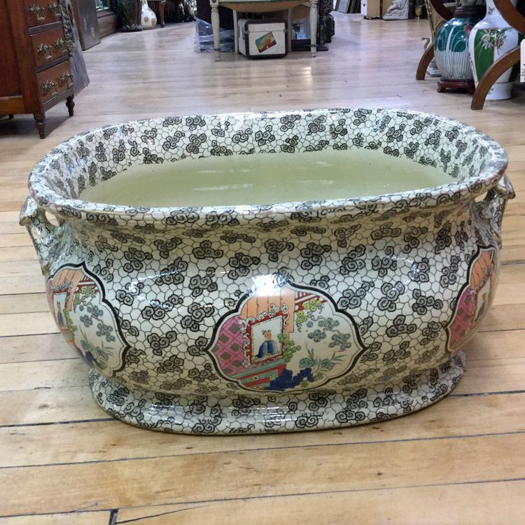 Victorian Japanese Inspired Ironstone FootBath