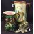 Victorian Majolica Jugs with Figural Bird Salt and Pepper Shakers