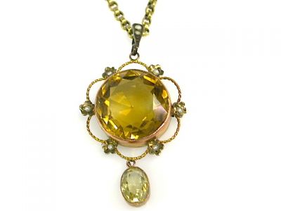Victorian Citrine Pendant