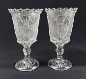 Victorian Pressed Glass Celery Vases, circa 1880-1900