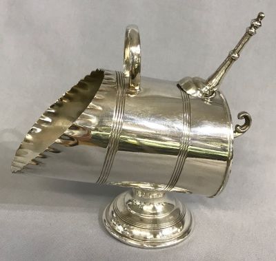 Victorian Silver Plate Coal Scuttle Sugar Bowl