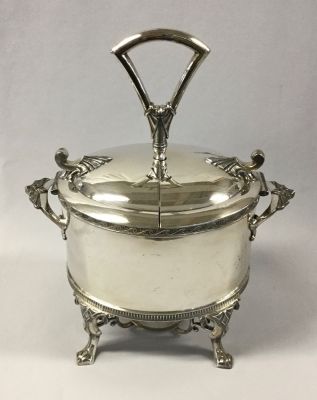 Victorian Silver Plate Egg Caddy