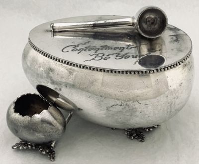 Victorian Silver Plate Figural Tobacco Humidor