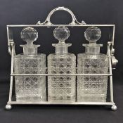Victorian Silver Plate Tantalus Stand