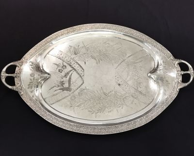 Victorian Silver Plate Tea Tray