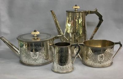 Victorian Silver Plate Tea and Coffee Set