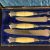 Victorian Silver Plate and Carved Ivory Handled 5 Piece Carving Set