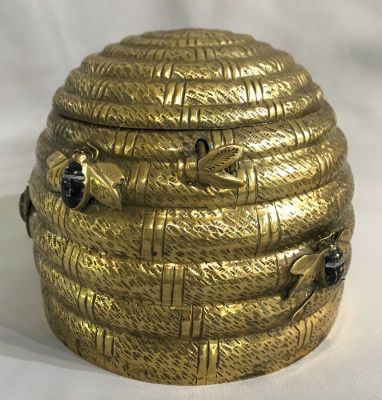 Victorian Skep Form Biscuit Barrel