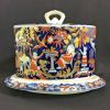Victorian Staffordshire Wedge Shape Cheese Dish & Cover