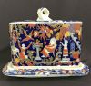 Victorian Staffordshire Wedge Shape Cheese Dish & Cover