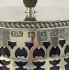 Victorian Sterling Silver And Cobalt Blue Glass Lined Jam Pot