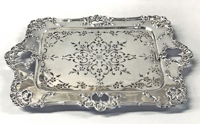 Victorian Sterling Silver Asparagus Serving Tray