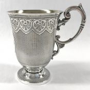 Victorian Sterling Silver Christening Cup, London 1865