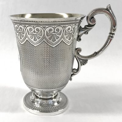 Victorian Sterling Silver Christening Cup, London 1865