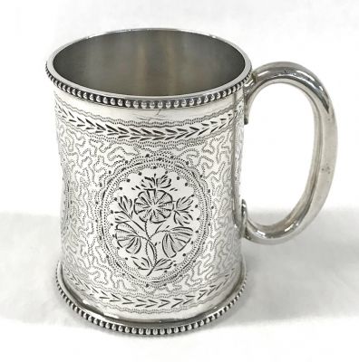 Victorian Sterling Silver Christening Cup, London 1878