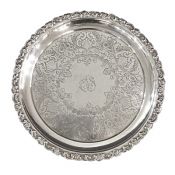 Victorian Sterling Silver Footed Salver