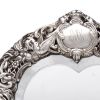 Victorian Sterling Silver Heart Shaped Mirror, London 1895