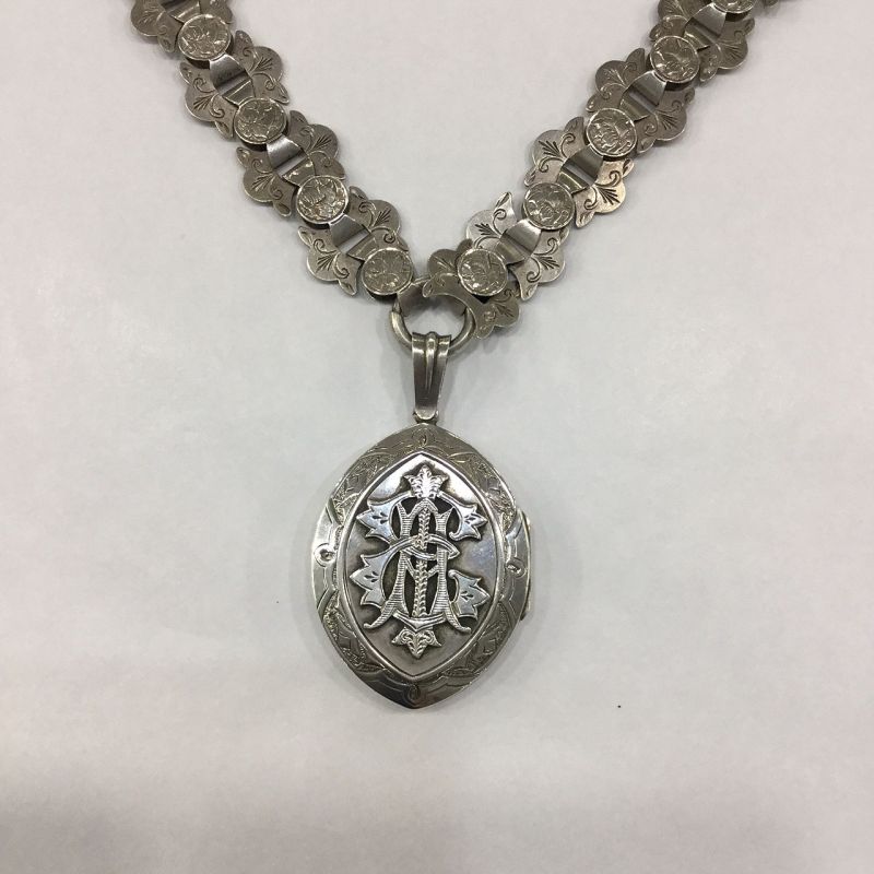 Victorian Sterling Silver Locket with 