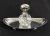 Victorian Sterling Silver & Crystal Inkwell & Stand