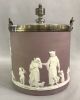 Victorian Wedgwood Jasperware Lavender Biscuit Barrel