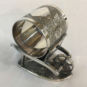 Victorian Silver-Plate Figurative Napkin Ring
