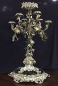 Victorian Silver Plate Presentation Candelabra Centrepiece
