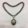 Victorian sterling Silver Locket with Handmade Belcher Link Chain