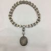 Victorian Sterling Silver Locket with Handmade Bookchain
