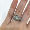 Vintage 3 Diamond Engagement Ring