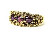 Vintage 3 Garnet Ring
