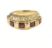 Vintage 5 Garnet Ring
